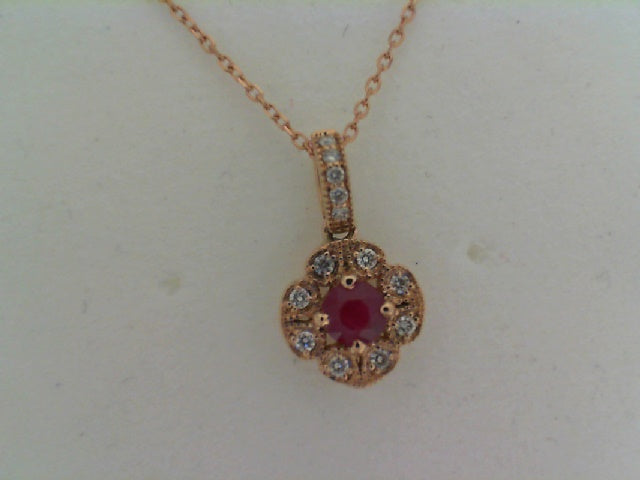 14k rose gold necklace with 13
