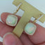 14k YG 10x10 mm Opal Earrings