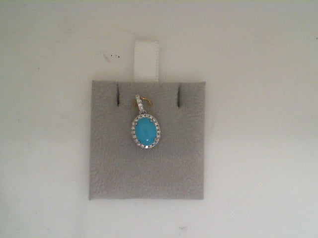 14kwg Diamond Turquoise 
8x6