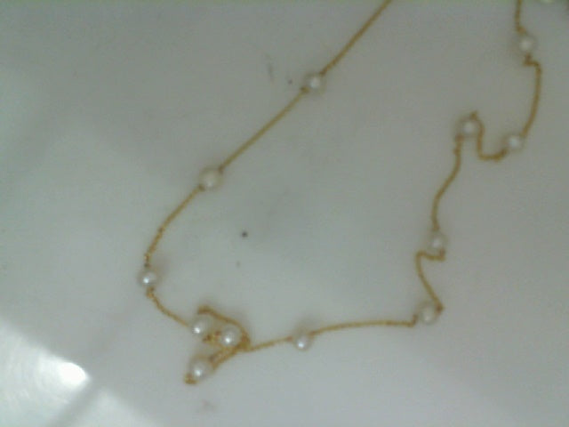 14kyg Pearl Station Necklace 4