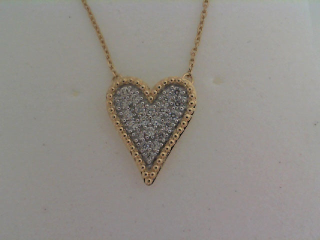 Heart Necklace with Diamonds (