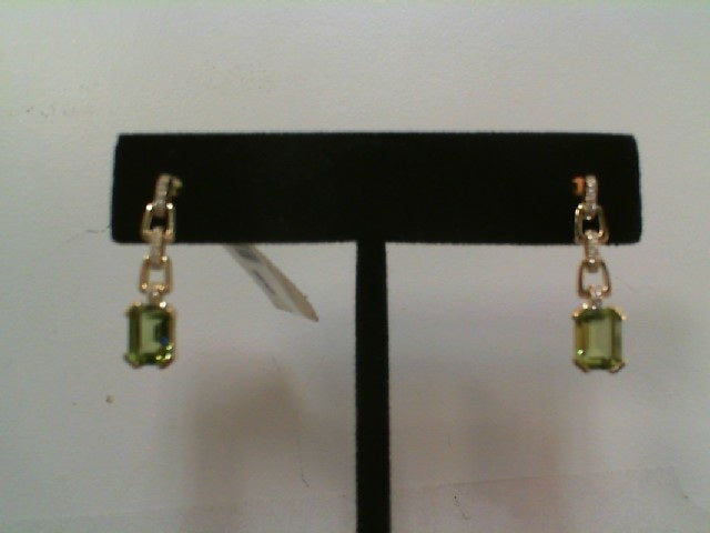 Peridot and Diamond Chain Link