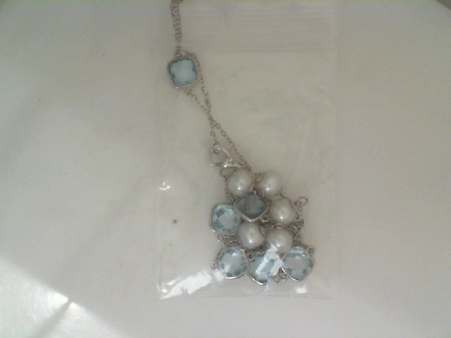 14kwg Blue Topaz Fresh Water T