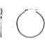 14K White Tube 30 mm Hoop Earr