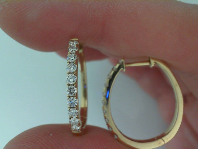 14k Gold Diamond Hoops
20 Dia