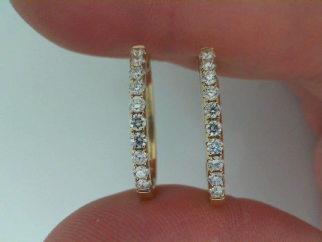 14k Gold Diamond Hoops
20 Dia